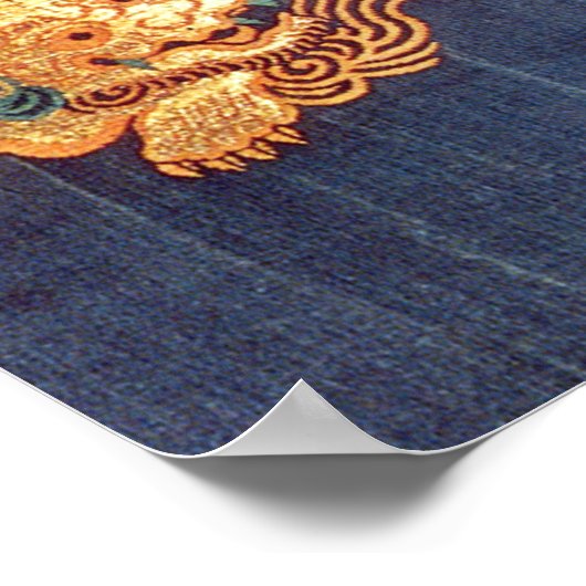  Japans leeuwenpatroon Poster (Hoek)