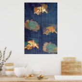  Japans leeuwenpatroon Poster (Keuken)