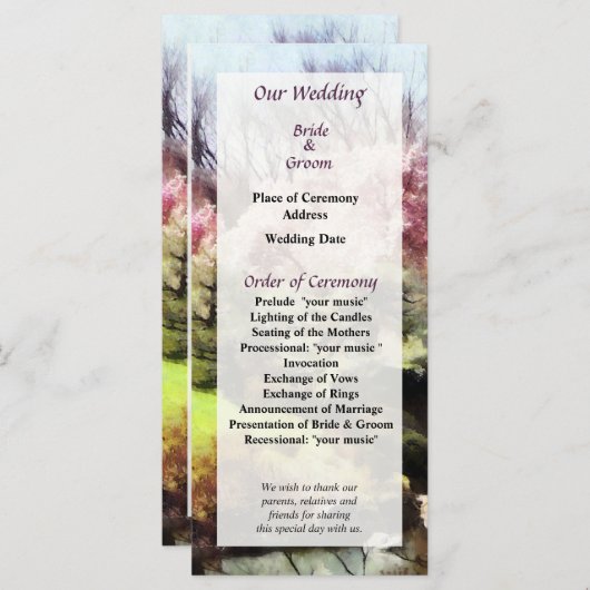 Japans lenteverbindingsprogramma programmakaart (Voorkant / Achterkant)