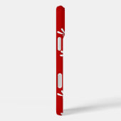 Japans Libellenpatroon, Diep rood en wit Case-Mate iPhone Case (Achterkant / Rechts)