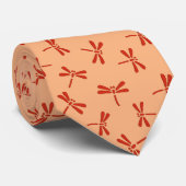 Japans Libellenpatroon, Koraal Oranje Stropdas (Opgerold)