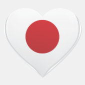 Japans liefde vlag trots hart sticker (Voorkant)