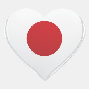 Japans liefde vlag trots hart sticker