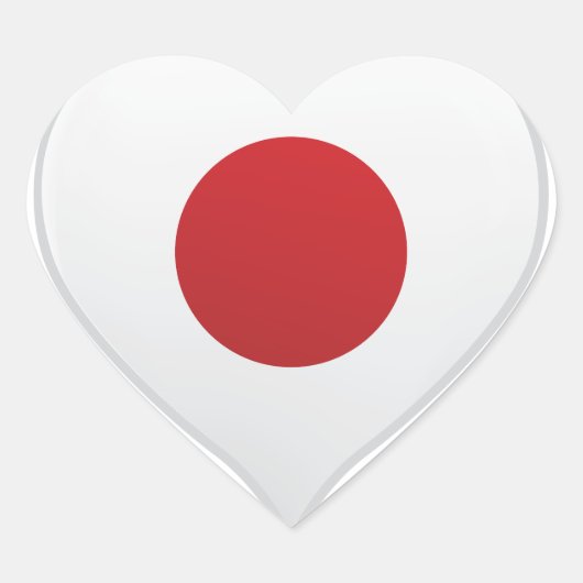 Japans liefde vlag trots hart sticker (Voorkant)