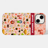 Japans liefdessushi-visschotel op roze Case-Mate iPhone case (Achterkant (horizontaal))