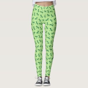 Japans liftpatroon, licht-geelgroen leggings