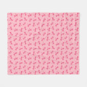 Japans liftpatroon, lichtkoraalroze fleece deken (Voorkant (Horizontaal))