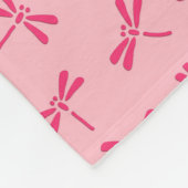 Japans liftpatroon, lichtkoraalroze fleece deken (Hoek)