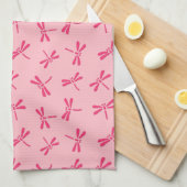 Japans liftpatroon, lichtkoraalroze theedoek (Quarter Fold)