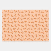 Japans liftpatroon, rood, zwart, Oranje Inpakpapier Vel (Voorkant 3)