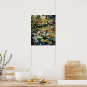 Japans Lotus Bloemenvijver Art Print Poster (Keuken)
