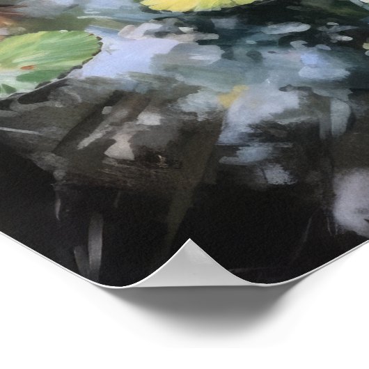 Japans Lotus Bloemenvijver Art Print Poster (Hoek)