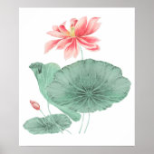Japans lotus kunst print (Voorkant)