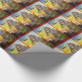 Japans luchtvervoer met Pagoda Cadeaupapier (Hoek)