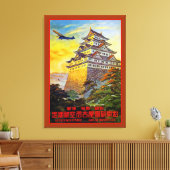 Japans luchtvervoer met Pagoda Canvas Afdruk (Insitu (Woonkamer))