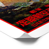 Japans luchtvervoer met Pagoda Poster (Hoek)