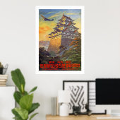 Japans luchtvervoer met Temple Poster (Thuiskantoor)
