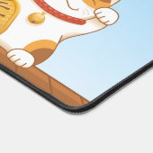 Japans Lucky Calico Cat, Maneki Neko Bureaumat (Hoek)