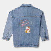 Japans Lucky Calico Cat, Maneki Neko Denim Jacket (Achterkant)