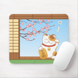 Japans Lucky Calico Cat, Maneki Neko Muismat