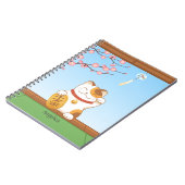 Japans Lucky Calico Cat, Maneki Neko Notitieboek (Linkerzijde)