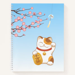 Japans Lucky Calico Cat, Maneki Neko Notitieboek