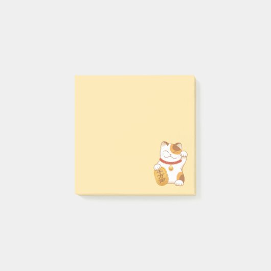 Japans Lucky Calico Cat, Maneki Neko Post-it® Notes (Voorkant)