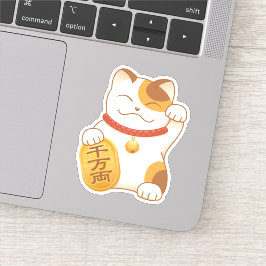 Japans Lucky Calico Cat, Maneki Neko Sticker