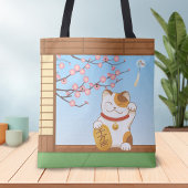 Japans Lucky Calico Cat, Maneki Neko Tote Bag