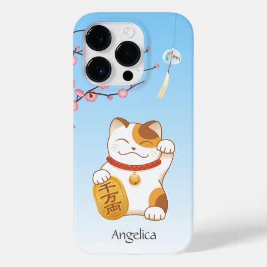 Japans Lucky Cat, Calico Maneki Neko Case-Mate iPhone Case (Achterkant)