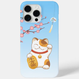 Japans Lucky Cat, Calico Maneki Neko iPhone 15 Pro Max Hoesje