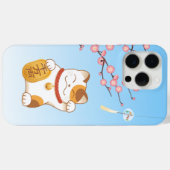 Japans Lucky Cat, Calico Maneki Neko Case-Mate iPhone Case (Achterkant (horizontaal))