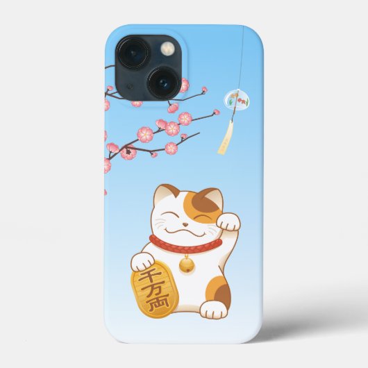 Japans Lucky Cat, Calico Maneki Neko Case-Mate iPhone Case (Achterkant)