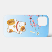 Japans Lucky Cat, Calico Maneki Neko Case-Mate iPhone Case (Achterkant (horizontaal))