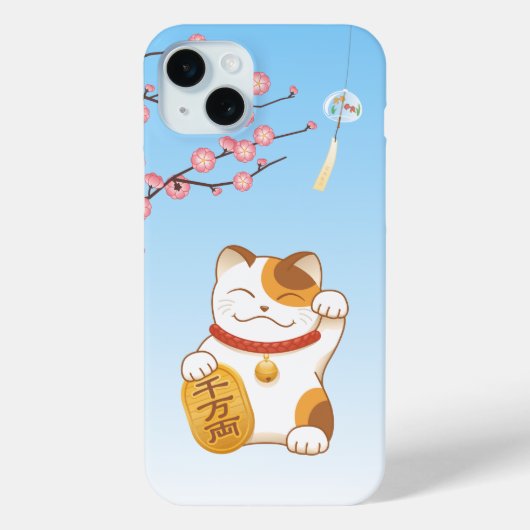 Japans Lucky Cat, Calico Maneki Neko Case-Mate iPhone Case (Achterkant)
