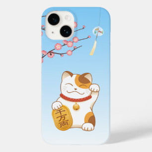 Japans Lucky Cat, Calico Maneki Neko Case-Mate iPhone 14 Hoesje