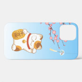 Japans Lucky Cat, Calico Maneki Neko Case-Mate iPhone Case (Achterkant (horizontaal))