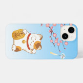 Japans Lucky Cat, Calico Maneki Neko iPhone Hoesje (Achterkant horizontaal)