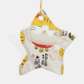 Japans Lucky Cat Keramisch Ornament (Voorkant)