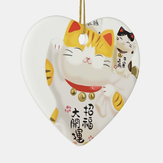 Japans Lucky Cat Keramisch Ornament (Rechts)