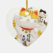 Japans Lucky Cat Keramisch Ornament (Voorkant)