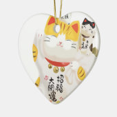 Japans Lucky Cat Keramisch Ornament (Links)