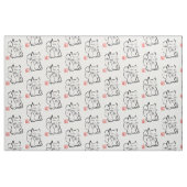 Japans Lucky Cat Maneki Neko Fabric Stof (Fat Quarter)