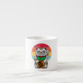 Japans Lucky Cat Maneki Neko Kawaii Koban Feng Espresso Kop (Voorkant)