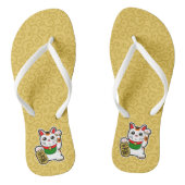 Japans Lucky Cat-Maneki Neko Teenslippers (Voetbed)