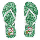 Japans Lucky Cat-Maneki Neko Teenslippers (Voetbed)