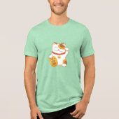 Japans Lucky Cat, Maneki Neko Tri-Blend Shirt (Voorkant)