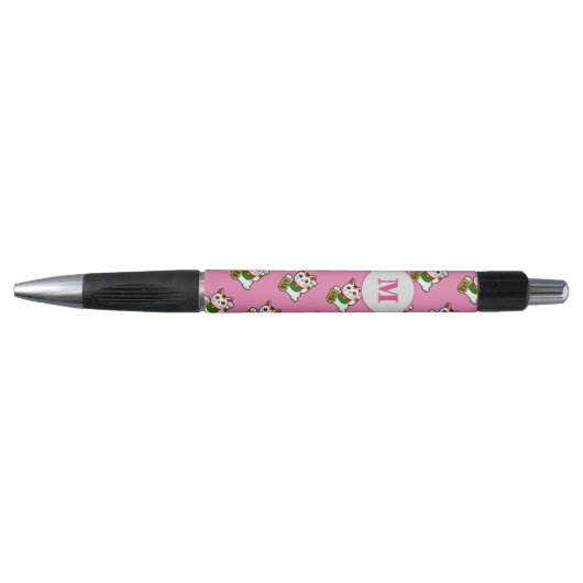 Japans Lucky Cat Monogram Pen (Voorkant)