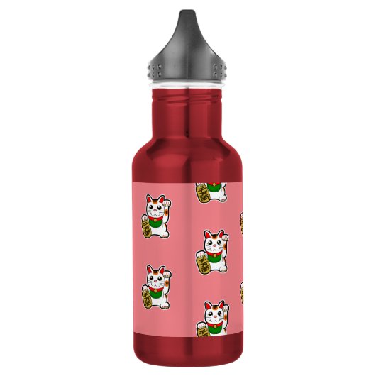 Japans Lucky Cat Pattern Waterfles (Links)