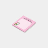 Japans Lucky Cat Roze Gepersonaliseerd Post-it® Notes (Schuin)